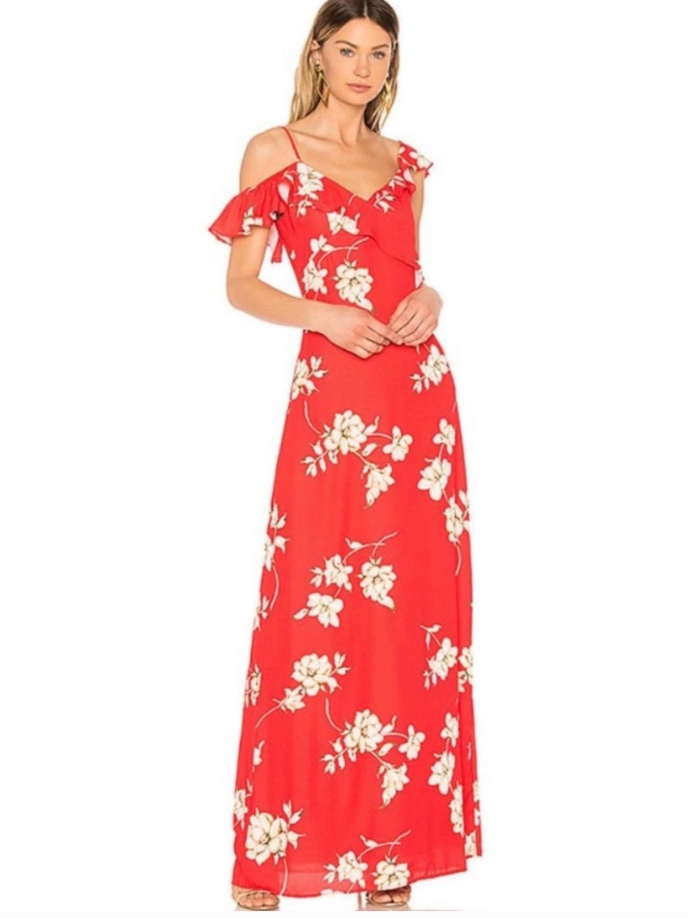 Heartloom Dylan Jazmine Red Floral Maxi Dress M NWT